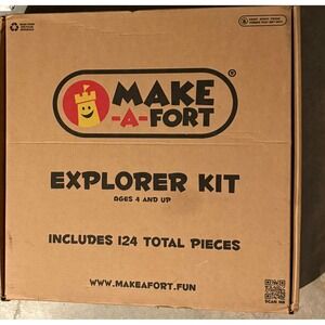 Make-A-Fort Explorer Kit Cardboard Fort Building Set Montessori Homeschool STEM